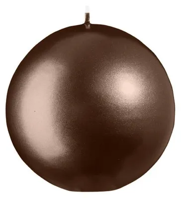 Produktbild von Kugelkerzen Metallic-Lack Matt Brandy Ø 10 cm, 6 Stück