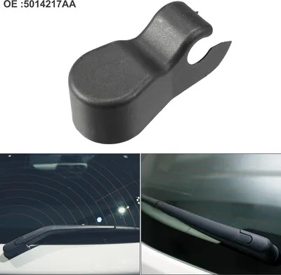 Image de Voiture Arrière Pare-brise Essuie-glace Bras Couvercle Capuchon pour Jeep - 1 pcs Noir