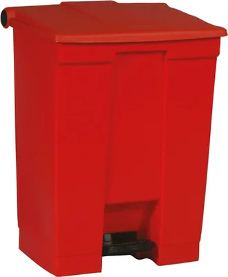 Produktbild von Rubbermaid Robuster Pedaleimer | 68,1 Liter, HxBxT 67,3x41x50,2cm | Aus HACCP konformen Polyethylen | Rot