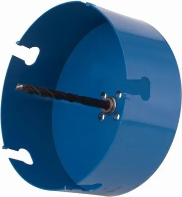 Produktbild von wolfcraft GmbH 5961000, Einzelbild, Bohrer, Mauerziegel, Gipskarton, Kunststoff, Porenbeton, Stein, Kachel, Holz, Blau, Hartmetall-bestücktes Wolfram (TCT), Sechskantschaft