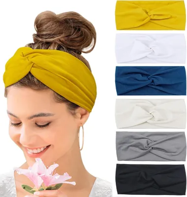 Obrázok produktu pre Čelenka pre ženy, Boho čelenka, 8 cm široká, bavlna, pre jogu