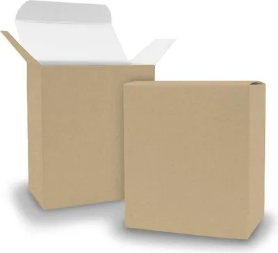 Produktbild von itenga Quader Faltschachtel KraftKarton 8x4x9cm außen braun innen weiß
