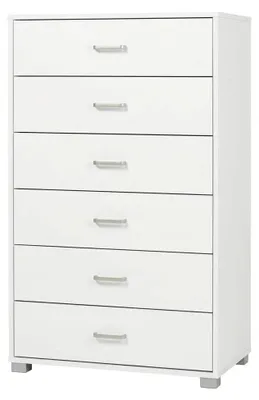 Immagine prodotto di Cassettiera Salvaspazio 6 Cassetti Mobile Settimino Legno 68x40x115 cm - Colore: bianco