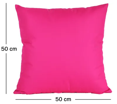 Produktbild von JACK 2er Set 50x50cm Outdoor Kissenhülle Kissenbezug Wasserfest Sitzkissen Lounge Kissen Garten Stuhl Lotus Effekt, Farbe:Pink