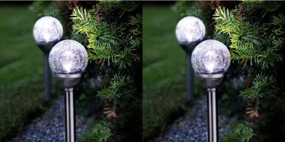 Produktbild von BUVTEC LED-Solar-Steckleuchten, Crakleglas, 4er Set