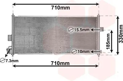 Produktbild von VAN WEZEL 13005201 Kondensator Klimaanlage Klimakondensator für NISSAN ALMERA II Hatchback (N16)