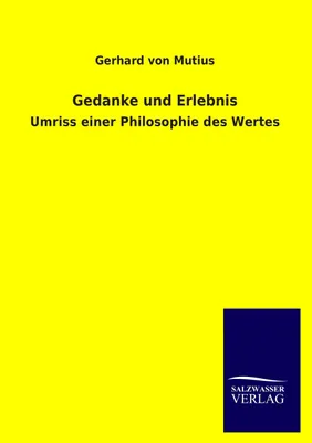 Produktbild von Gedanke und Erlebnis