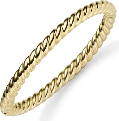 Produktbild von Kordel Armreif Armband Armschmuck aus 585 Gold Gelbgold 6mm breit, glänzend