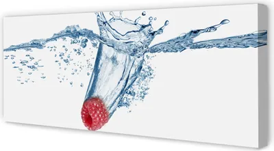 Produktbild von Leinwandbild 125x50 Wandkunst Himbeerwasser