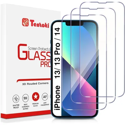 Immagine prodotto di Vetro blindato iPhone 13, 14, 13 Pro pellicola protettiva durezza 9H 3 pezzi