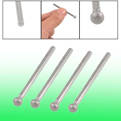 Produktbild von 4 Stš¹ck 3mm x 5mm Durchmesser Kugelkopf Diamant Bit Schleifstift Glaskeramik de DE de