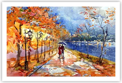 Produktbild von Poster - Poster ohne Rahmen - Park Paar Baum - 91,5x61 cm - Wand Bild - Wanddeko - Wandbilder - Kunstposter - Wandposter - Bilder - Kunstdruck - Wanddekoration - Wandbild - P2XAA91x61-3557