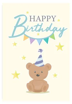 Geburtstagskarte Happy Birthday, 18x12 cm, mit Umschlag, 1 Stück