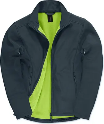Produktbild von B&C JUI62 | Herren Softshell Jacke ID.701 - Farbe: Navy/Neon Green - Größe: S