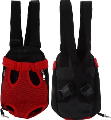 Produktbild von Hunde-Tragetasche Rucksack Handsfree Brusttrage für Hunde und Katzen Outdoor Reisen - S-rot