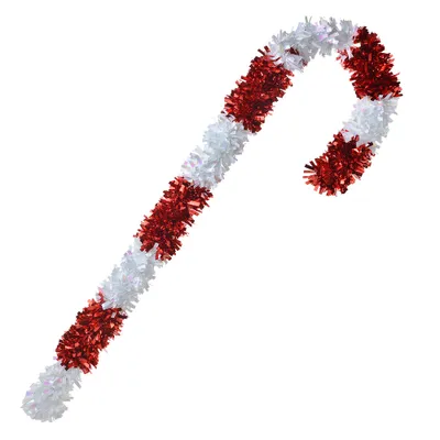 Zdjęcie produktu dla Clayre & Eef Dekoracja świąteczna laska cukrowa 95 cm czerwona biała plastikowa