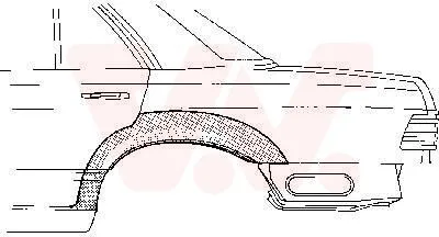 Produktbild von VAN WEZEL Seitenwand Reparaturblech passend für MERCEDES-BENZ S-Klasse Limousine (W126)