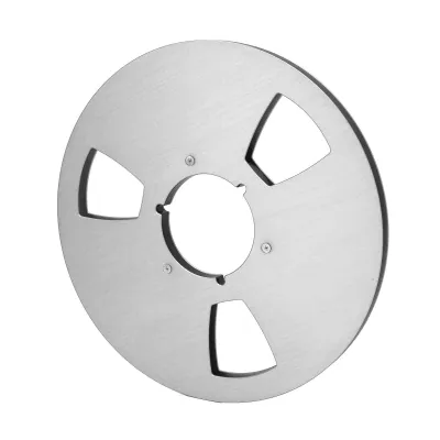 Image de Keenso haute résistance 3 trous et demi en alliage d'aluminium 1/4 10,5 pouces vide Take -up -roulettes pour��r les pionniers aux joueurs de bande (SILVER)