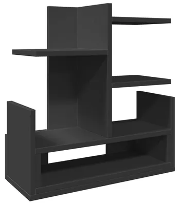 Image de vidaXL Organiseur de bureau noir 49x20x52,5 cm Bois composite