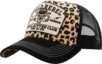 Produktbild von Queen Kerosin Damen Trucker Cap "Royal Kitten Club" Leopard