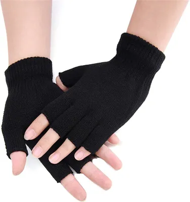 Produktbild von Handschuhe - Fingerlose Handschuhe - Fingerlose Handschuhe - Fingerlose - Fäustlinge - Winterhandschuh - Schwarz