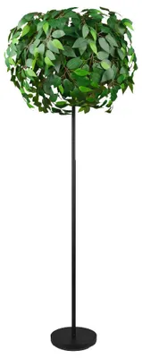 Immagine prodotto di Lampada da terra, design a foglia, 3 luci, verde, altezza 180 cm