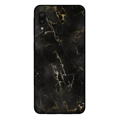Produktbild von Smartphonica Handyhülle für Samsung Galaxy A20E mit Marmordruck - TPU-Hülle mit Marmor-Design - Schwarz