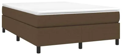 Obrázek produktu pro vidaXL Box spring bed frame dark brown 140x200 cm fabric