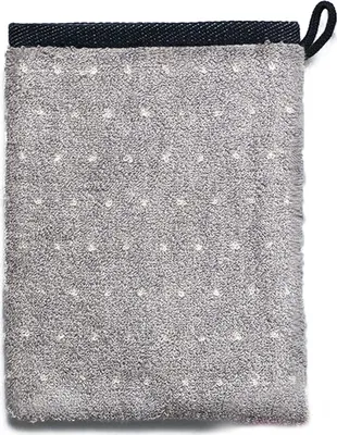 Produktbild von grace grand spa Waschhandschuhe Classic im gepunkteten Design Hellgrau/beige One Size