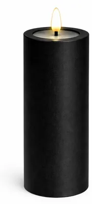 Produktbild von LED Kerze Outdoor Schwarz 7,5 x 20 cm