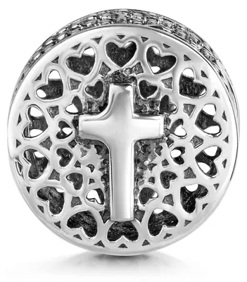 Produktbild von MATERIA by Matthias Wagner Kreuz Bead Religion Liebe Zirkonia 925 Silber 931