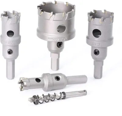 Produktbild von Bohrkrone 23 mm, TCT Hartmetallspitze, für Stahl, Aluminium, Holz, Schnittiefe 25 mm