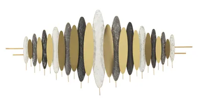 Produktbild von Oligram Mehrfarbiges Wandpaneel aus Eisen – Abstrakte Glamour-Stil-Dekoration, 149 x 5 x 70 cm – Wanddekoration