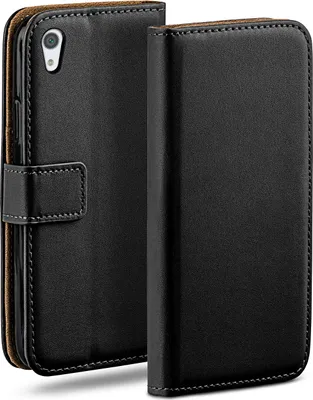 Produktbild von moex® Book Case kompatibel mit Sony Xperia XA1 - Hülle 360 Grad klappbar, Schwarz