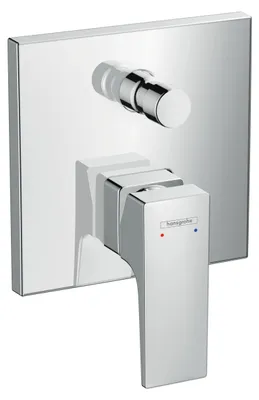 Image de Mitigeur de baignoire encastré hansgrohe Metropol, finition chromée, 1 pièce.