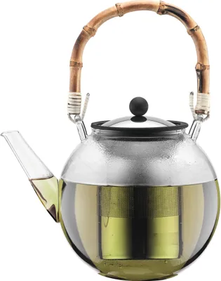 Produktbild von Bodum - 11797-139 - Assam - Teekanne mit Kolben - mit Henkel de bamboo - 1,5 l