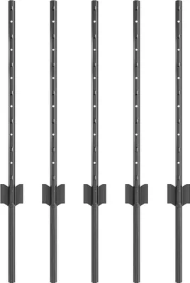 Image de vidaXL : Poteaux de clôture intégrés, 5 pièces, gris, 100 cm