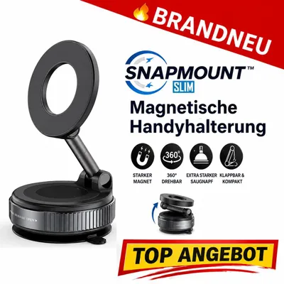 Produktbild von Snapmount™ Slim Magnetische Handyhalterung Auto 360° Saugnapf Klappbar Stark