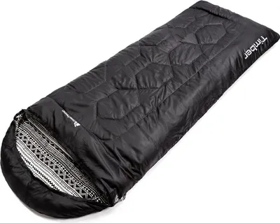 Image de Sac de couchage Meteor Mummy en coton - Idéal pour les enfants et les adultes - Camping, voyages, randonnée, trekking, hôtel - Sac de couchage léger en coton avec sac de compression noir