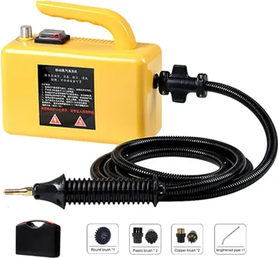 Obrázok produktu pre Vysokotlakový parný čistič - Ručný - Výkon 2600 W - Čistenie škár a dlaždíc - Interiér auta a domácnosť - Zástrčka EÚ 220 V - Žltá