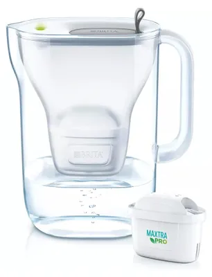 Image de Carafe filtrante 2.4l bleu/gris + cartouche maxtra - Brita - 1051125 -