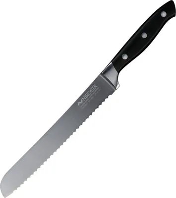 Produktbild von NIROSTA Brotmesser TRINITY, Küchenmesser aus Edelstahl mit ergonomischem Griff, scharfes Brotsägemesser mit Wellenschliff-Klinge, gezahntes Messer (Klingenlänge: ca. 20 cm)