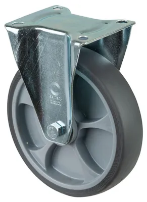 Productafbeelding van Bockrol D.200mm, draagvermogen 220kg, thermoplastisch, bevestigingsplaat L135 x B110mm, BS ROLLEN