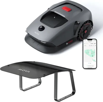 Produktbild von MOVA 1000 Mähroboter + Garage, UltraView, kabellose Einrichtung, bis 1000㎡, präzise Kartierung, smarte Hindernisvermeidung, App-Steuerung