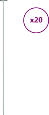 Produktbild von vidaXL Pflanzenstützen 20 Stk. Dunkelgrün 91 cm Stahl