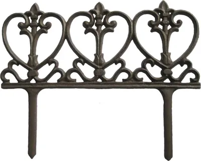 Produktbild von B & S Beetzaun Beeteinfassung Beetgrenzung Gusseisen 34 cm Herz