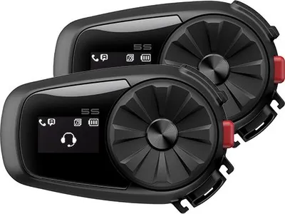 Image de Syst. de com. SENA 5S01 x 2 (DUO) pour moto avec Ecran LCD