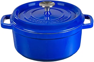 Imagen del producto de Olla de hierro fundido con tapa, ideal para guisos