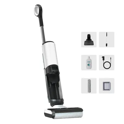 Produktbild von akkustaubsauger,LED Bodenstaubsauger mit Lärmreduzierung,42 min,950ml Frischwassertank,850ml Abwassertank Handstaubsauger,Stielstaubsauger