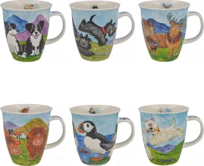 Produktbild von Becher Nevis, "Highland Animals" - Motivwahl: Set/6 (je 1 Motiv A,B,C,D,E,F)